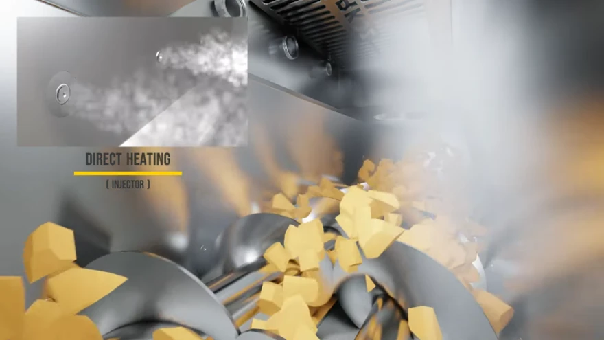 Stretching System — direct steam injection (direct heating injector)